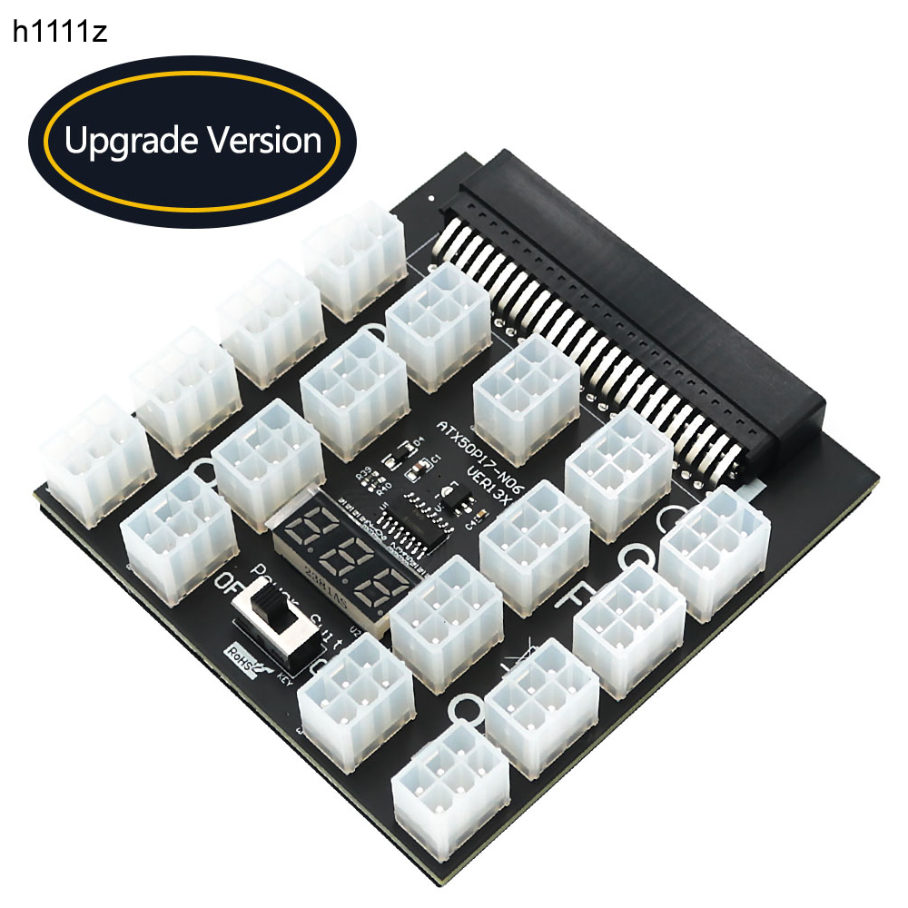 Pci-e 12v 50pin para atx 17x6p - 2400W Server Psu Breakout Board avaliação e preço